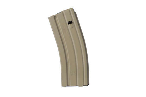 Okay Industries lightweight aluminum SureFreed 5.56 magazine holds 30 rounds of ammo and features a durable Flat Dark Earth finish
